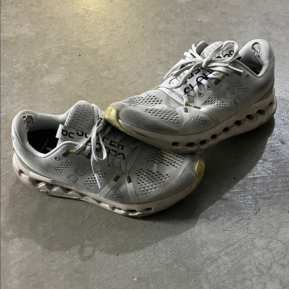 On Running women’s White and Gray Athletic Shoes